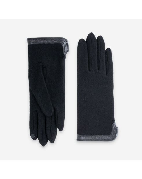 Gants 80% laine 20% nylon-Tactile-31166NF-noir