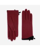 Gants 80% laine 20% nylon-Tactile-31167NF-bordeaux
