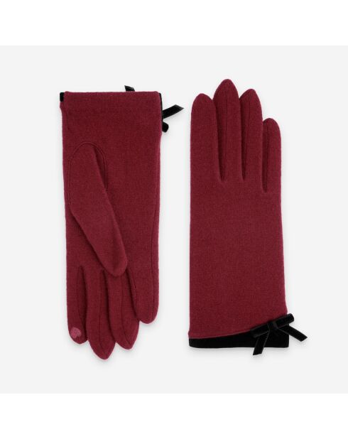 Gants 80% laine 20% nylon-Tactile-31167NF-bordeaux