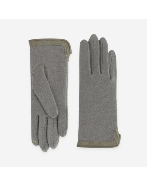 Gants 80% laine 20% nylon-Tactile-31166NF-taupe