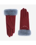 Gants 80% laine 20% nylon-Tactile-31182NF-bordeaux