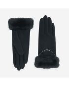 Gants 80% laine 20% nylon-Tactile-31182NF-noir