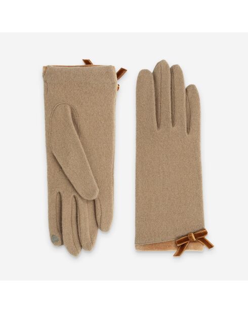 Gants 80% laine 20% nylon-Tactile-31167NF-camel