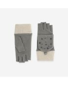 Mitaines laine-80% laine-20% nylon-Tactile-31158NF-taupe