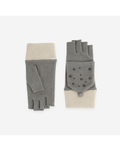 Mitaines laine-80% laine-20% nylon-Tactile-31158NF-taupe