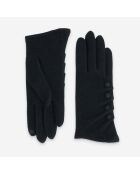 Gants 80% laine 20% nylon-Tactile-31175NF-noir