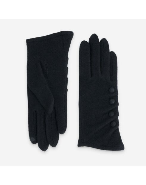 Gants 80% laine 20% nylon-Tactile-31175NF-noir