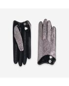 Gants flexicuir-agneau-spandex-100% soie-11153SN-silver