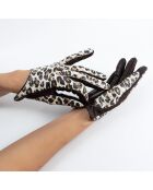 Gants flexicuir-agneau-spandex-100% soie-11154SN-leopard