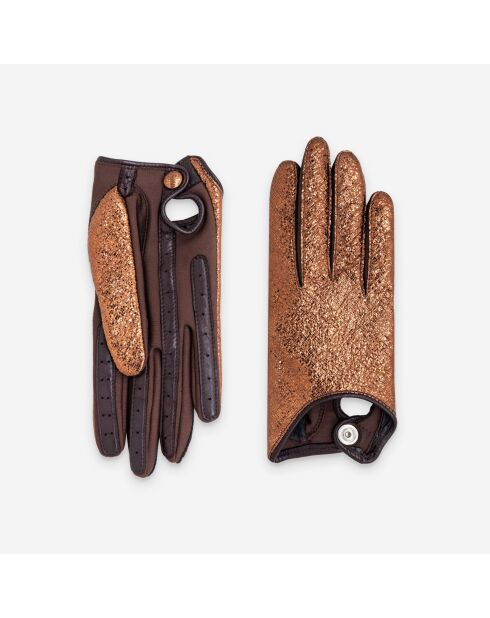 Gants flexicuir-agneau-spandex-100% soie-11153SN-copper