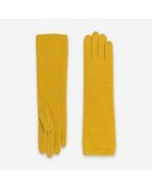 Gants femme 50% laine 30% polyamide 20% angora-31189NF-golden yellow
