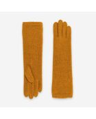 Gants femme 50% laine 30% polyamide 20% angora-31189NF-miel