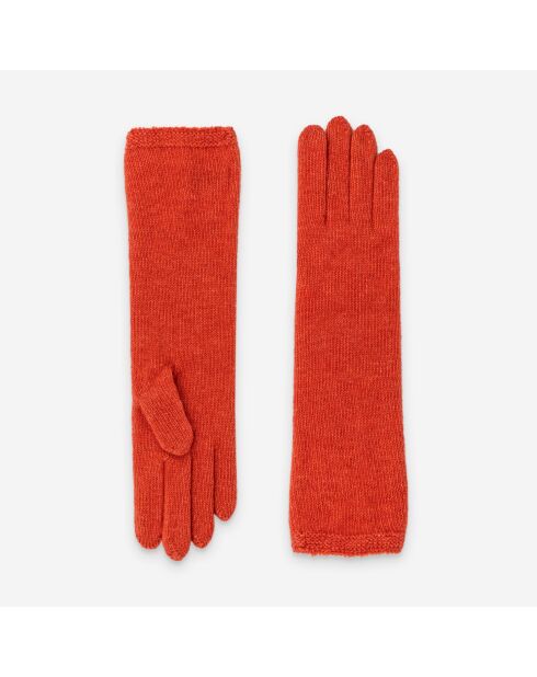 Gants femme 50% laine 30% polyamide 20% angora-31189NF-flame scarlet