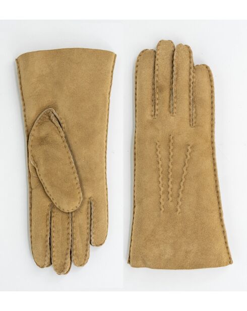 Gants cuir agneau-100% soie-21001SN-animal-grey