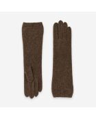 Gants en laine mélangée Céleste taupe