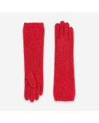Gants femme 50% laine 30% polyamide 20% angora-31189NF-rouge