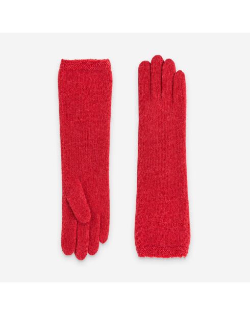 Gants femme 50% laine 30% polyamide 20% angora-31189NF-rouge