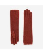 Gants femme 50% laine 30% polyamide 20% angora-31189NF-bordeaux