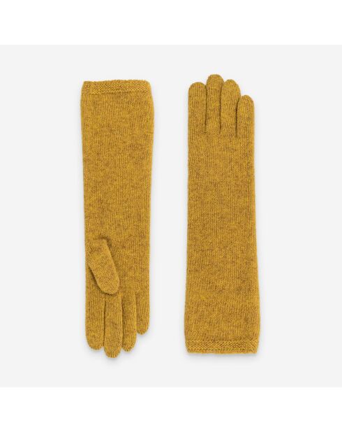 Gants femme 50% laine 30% polyamide 20% angora-31189NF-camel
