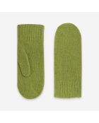 Gants femme 50% laine 30% polyamide 20% angora-31190NF-pistache