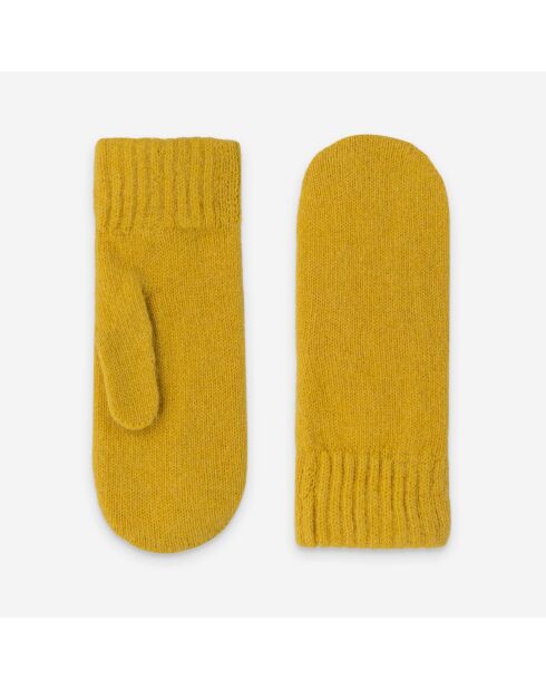 Gants femme 50% laine 30% polyamide 20% angora-31190NF-golden yellow