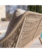 Muebles de jardín Danao de acacia de 5 plazas en color beige/madera