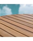 Muebles de jardín Danao de acacia de 5 plazas en color beige/madera