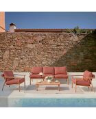 Salon de jardin en aluminium 5 places Arizona terracotta
