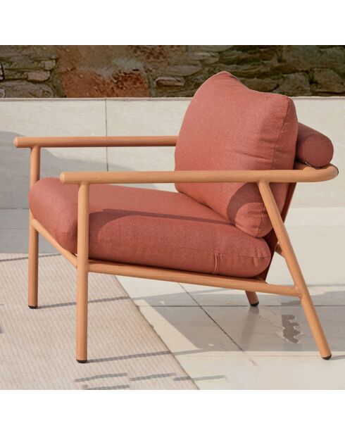 Muebles de jardín de aluminio terracota Arizona de 5 plazas