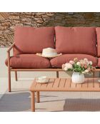 Salon de jardin en aluminium 5 places Arizona terracotta