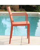 Ensemble table et chaises de jardin 8 places Guetharos terracota/gris