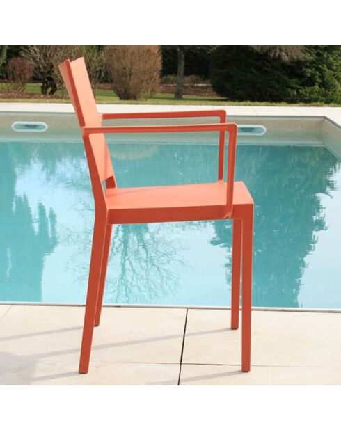 Ensemble table et chaises de jardin 8 places Guetharos terracota/gris