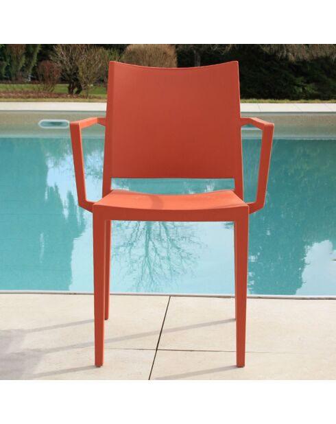 Ensemble table et chaises de jardin 8 places Guetharos terracota/gris