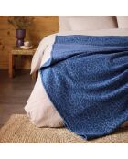 Couverture Tissée en Laine mélangée Bali denim