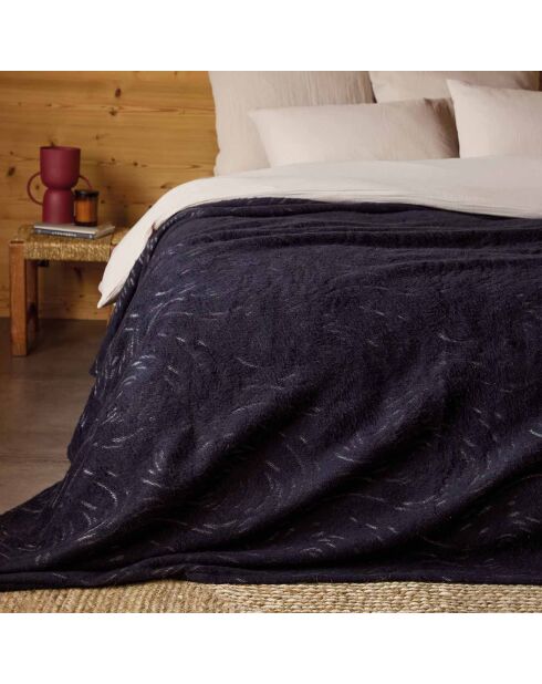 Coperta tessuta Wellington in lana e cotone grafite