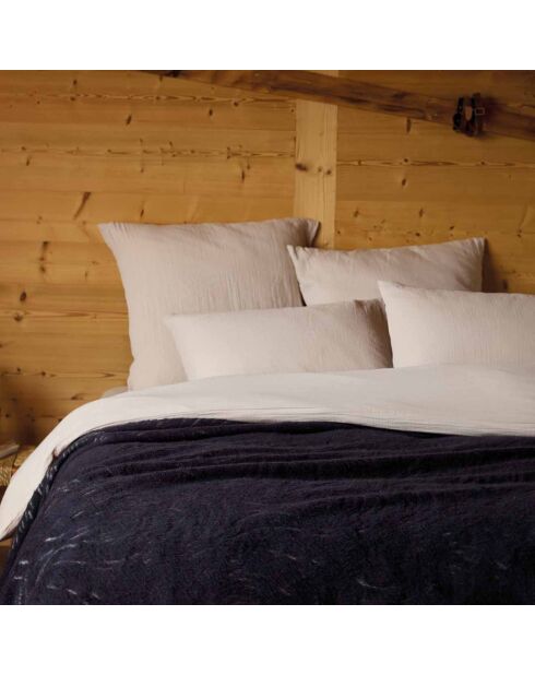 Coperta tessuta Wellington in lana e cotone grafite