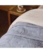 Couverture Tissée en Laine & Coton Wellington gris orage