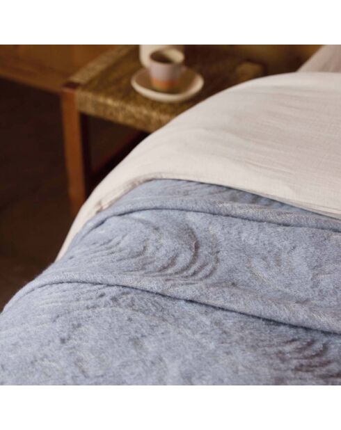 Couverture Tissée en Laine & Coton Wellington gris orage