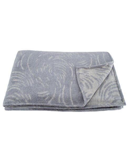 Couverture Tissée en Laine & Coton Wellington gris orage
