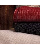 Plaid Tissé 100% Laine Evian gres