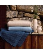 Plaid Tissé 100% Laine Evian gres