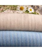 Plaid Tissé 100% Laine Evian gres