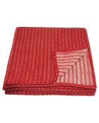 Plaid Tissé 100% Laine Evian vermillon