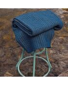 Plaid Tissé 100% Laine Evian abysse