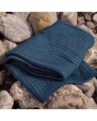 Plaid Tissé 100% Laine Evian abysse