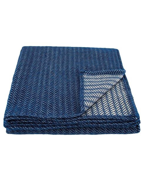 Plaid Tissé 100% Laine Evian abysse