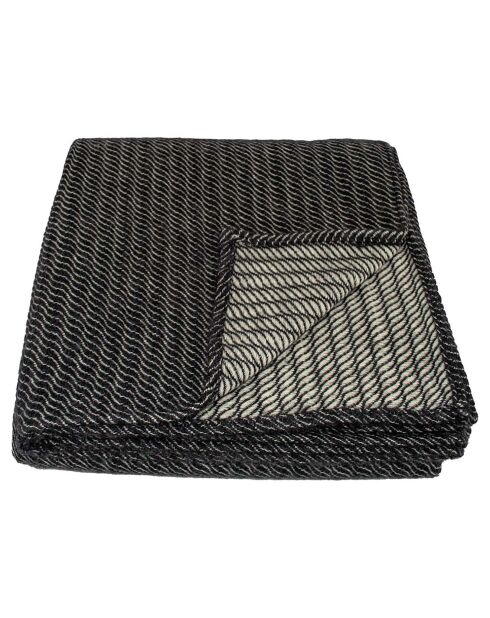 Plaid Tissé 100% Laine Evian cendre