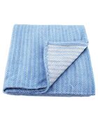 Plaid Tissé 100% Laine Evian eau de bleu
