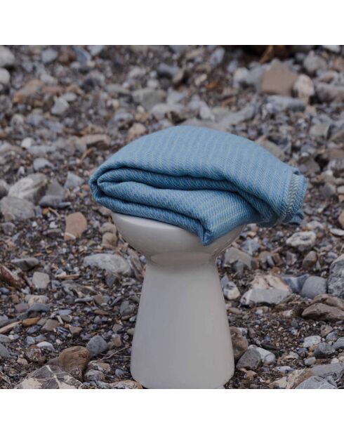 100% gewebte karierte Evian-Wolle Evian Blue