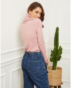Pull col roulé Lola rose